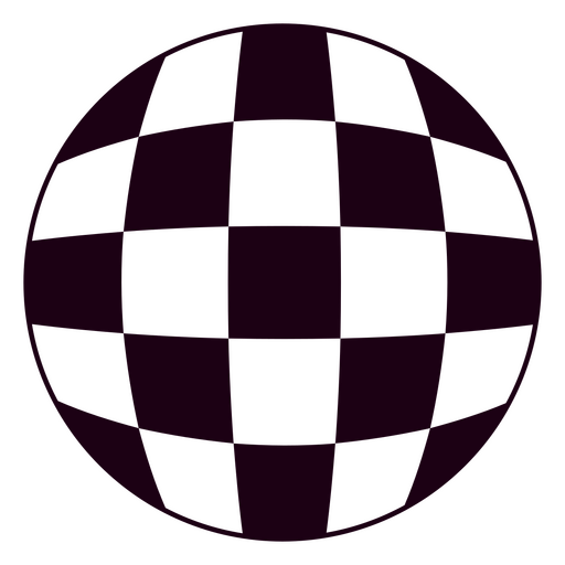 Purple and black checkered ball PNG Design