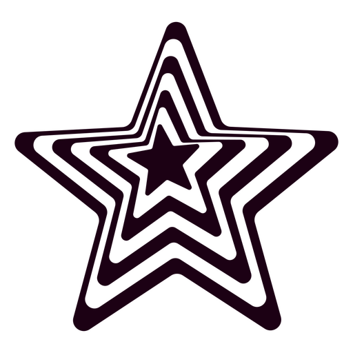 Stylish layered star graphic design PNG Design