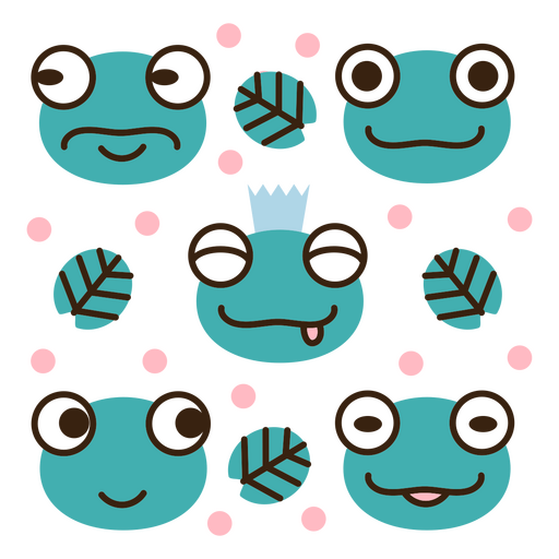 Group of frogs PNG Design