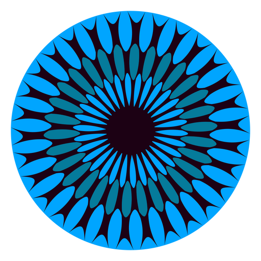 Blue circle with a black background PNG Design
