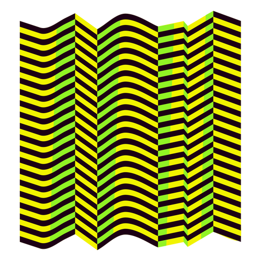 Patrón de zig zag amarillo y verde Diseño PNG
