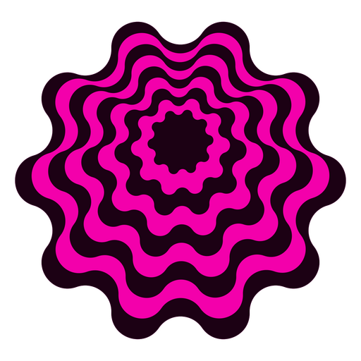 Diseño de remolino rosa y negro. Diseño PNG