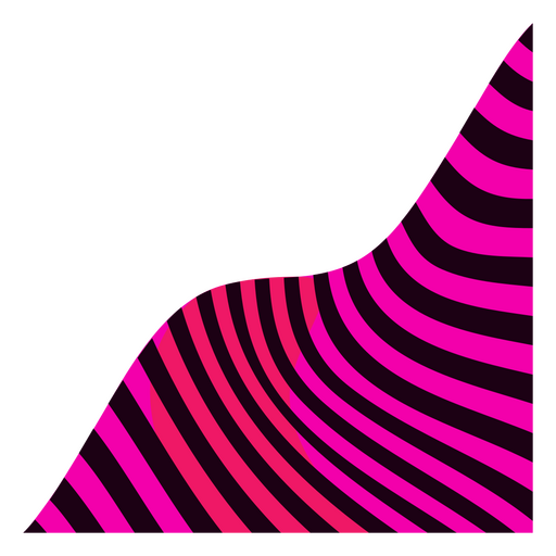 Rosa und schwarz gestreiftes Logo PNG-Design