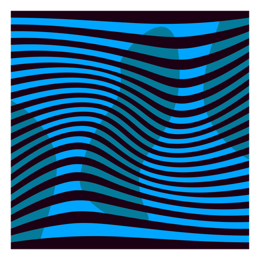 Blue and black striped pattern PNG Design