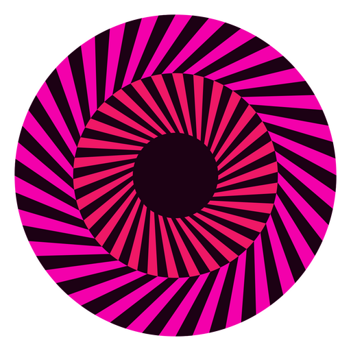 Rosa und schwarzes kreisförmiges Muster PNG-Design