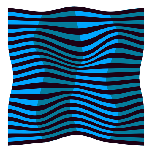 Padrão de onda azul e preto Desenho PNG