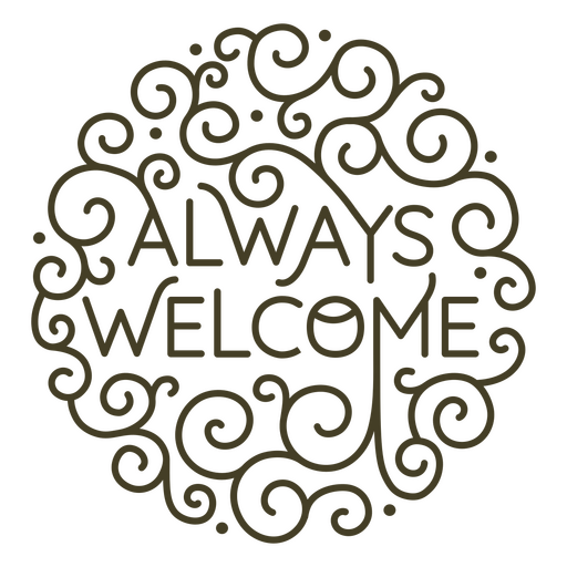 Always welcome logo PNG Design