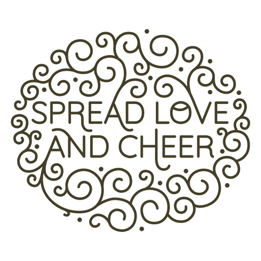 Spread love and cheer logo PNG Design
