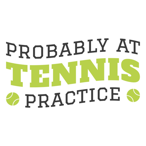 Probablemente en la práctica de tenis. Diseño PNG