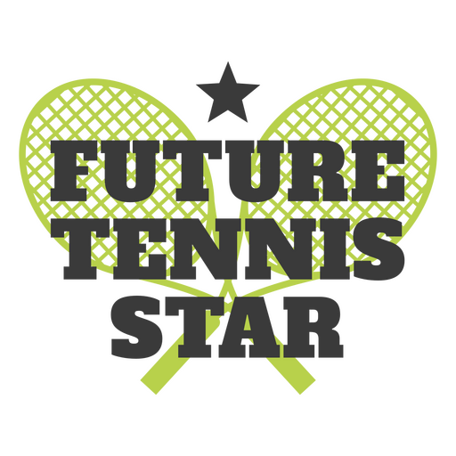Logotipo da futura estrela do tênis Desenho PNG
