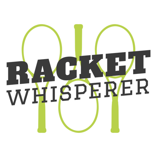 Racket whisperer logo PNG Design