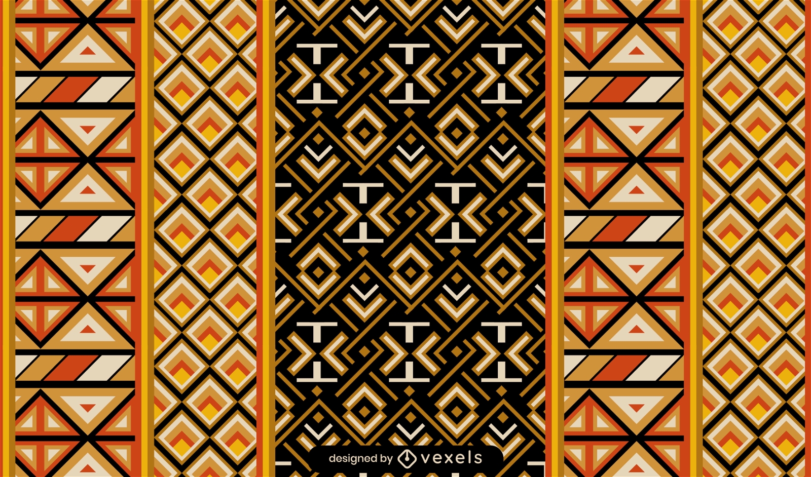 Diseño de patrón tribal shpibo tradicional