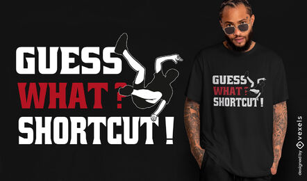Diseño de camiseta de atajo de cita de parkour