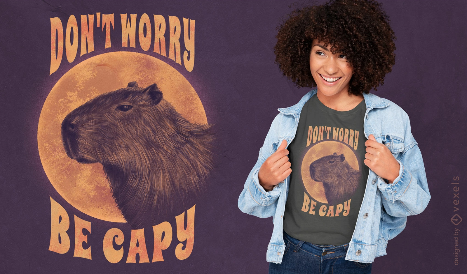 Don't worry be capy t-shirt design