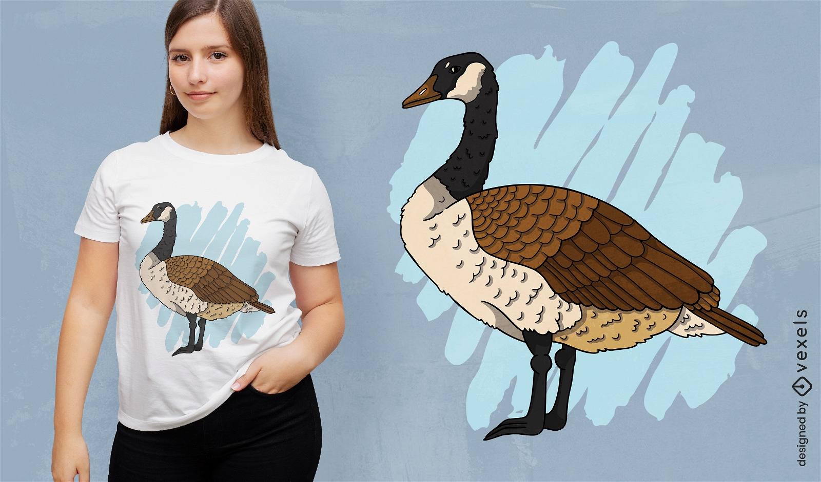 Design de camiseta de pássaro de ganso do Canadá