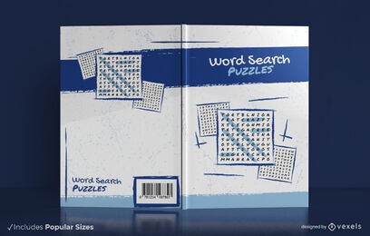 Word search book cover design KDP