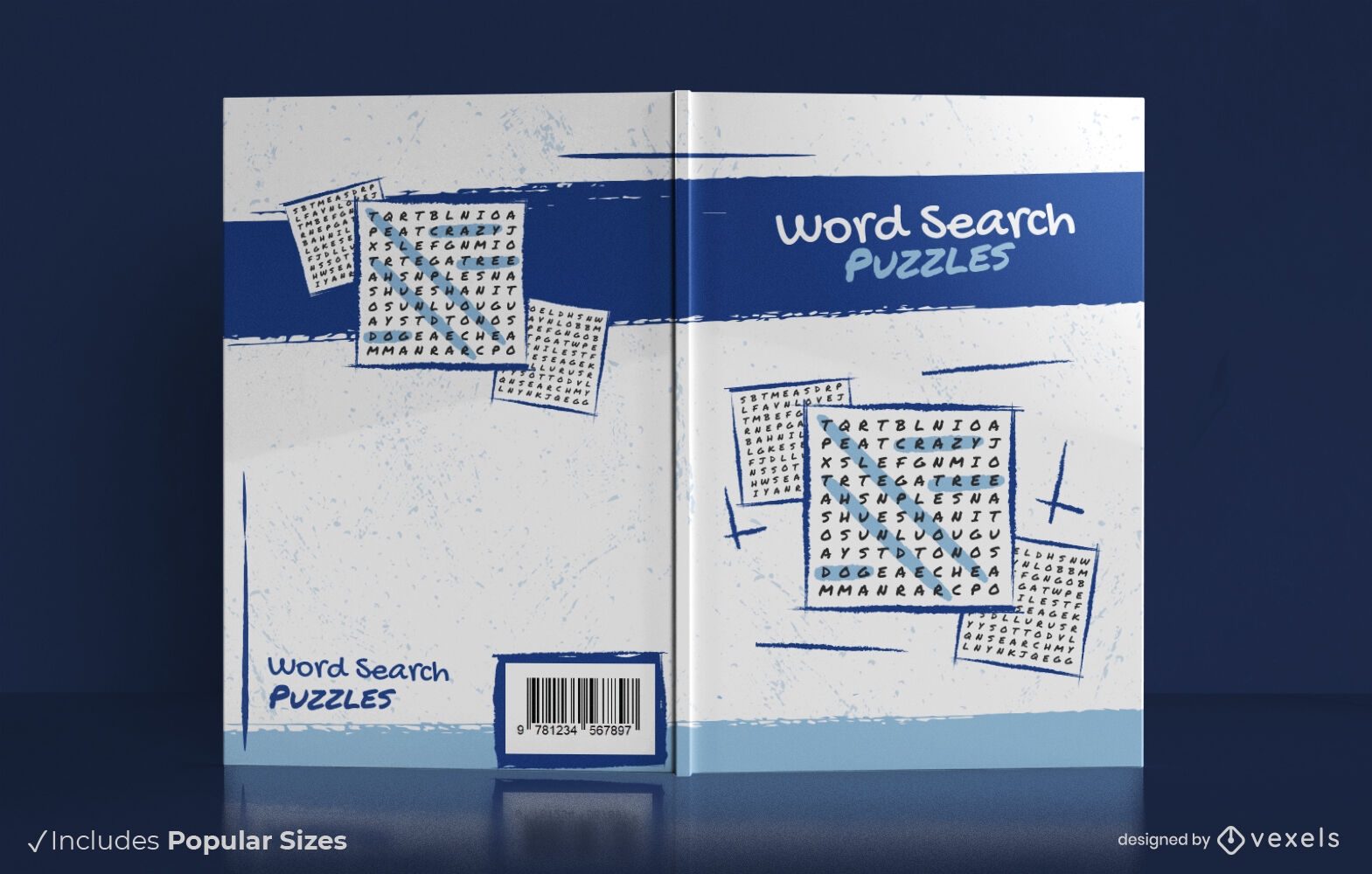Design de capa de livro de pesquisa de palavras KDP