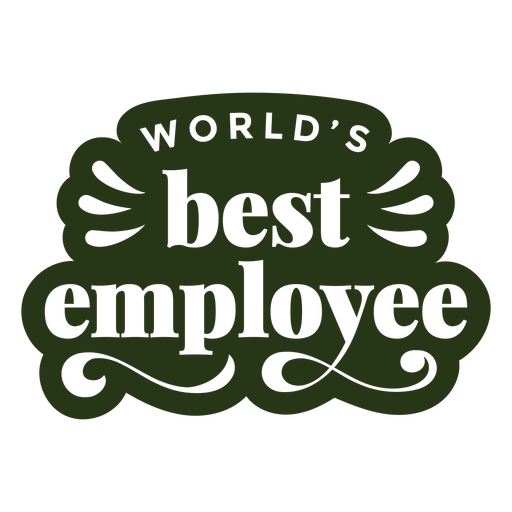 World's best employee logo PNG Design