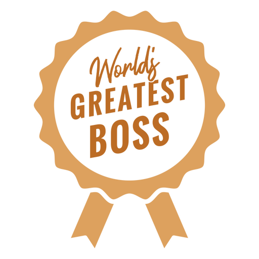 El logo del jefe más grande del mundo. Diseño PNG