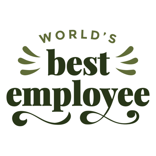 World's best employee logo PNG Design