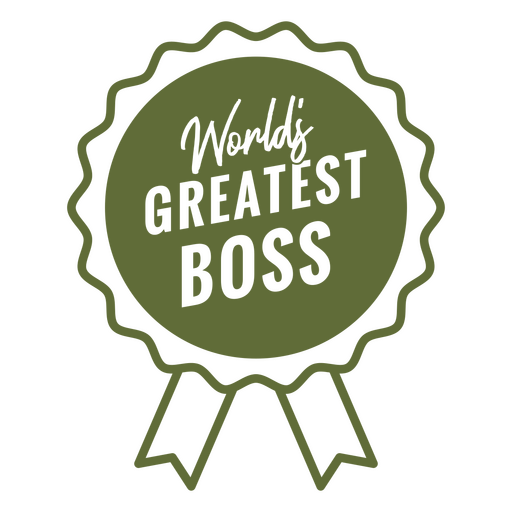 The world's greatest boss logo PNG Design