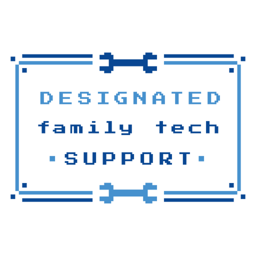 Das Logo für ausgewiesenen Familien-Tech-Support PNG-Design