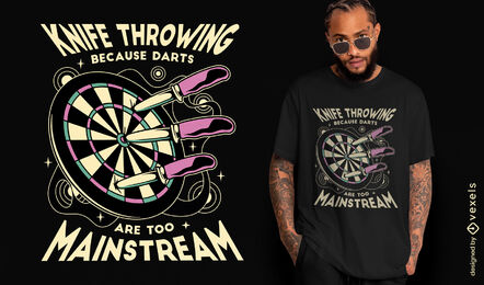 Messer auf Dartscheiben-T-Shirt-Design