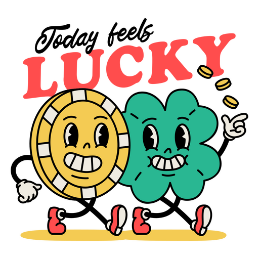 Today feels lucky casino badge PNG Design