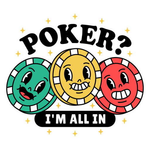 Ich bin ein All-in-Poker-Chips-Abzeichen PNG-Design