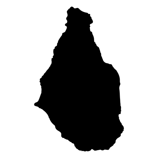 Silhouette of a unique island shape PNG Design