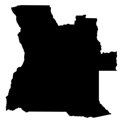 Stylized silhouette of angola's map PNG Design