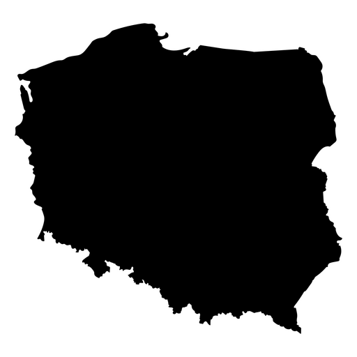 Stylized silhouette of poland's map PNG Design