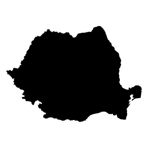 Stylized silhouette of romania PNG Design