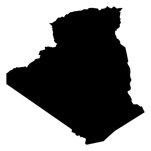 Geometric black silhouette design of a state outline PNG Design