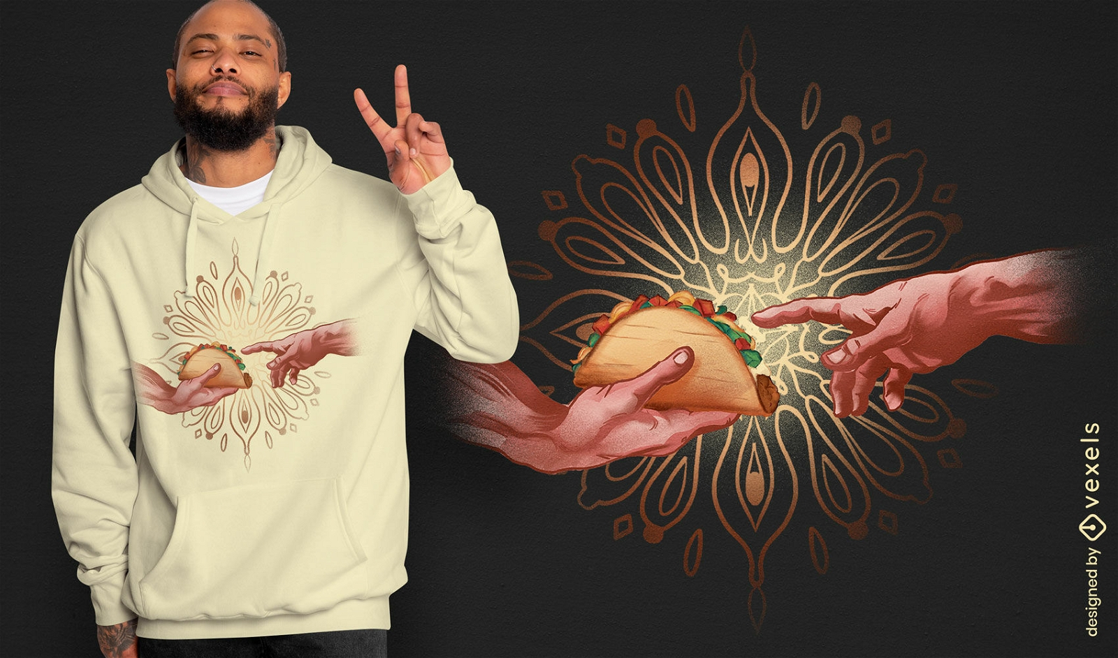Religious taco t-shirt design