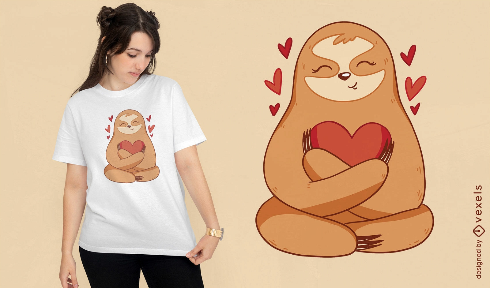 Love sloth t-shirt design 