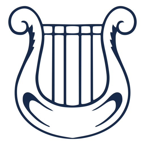 Blaue Harfe PNG-Design