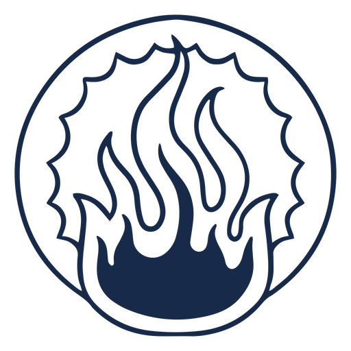 Blaues Flammenlogo PNG-Design