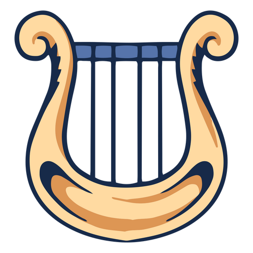 Harfen-Beige-Symbol PNG-Design