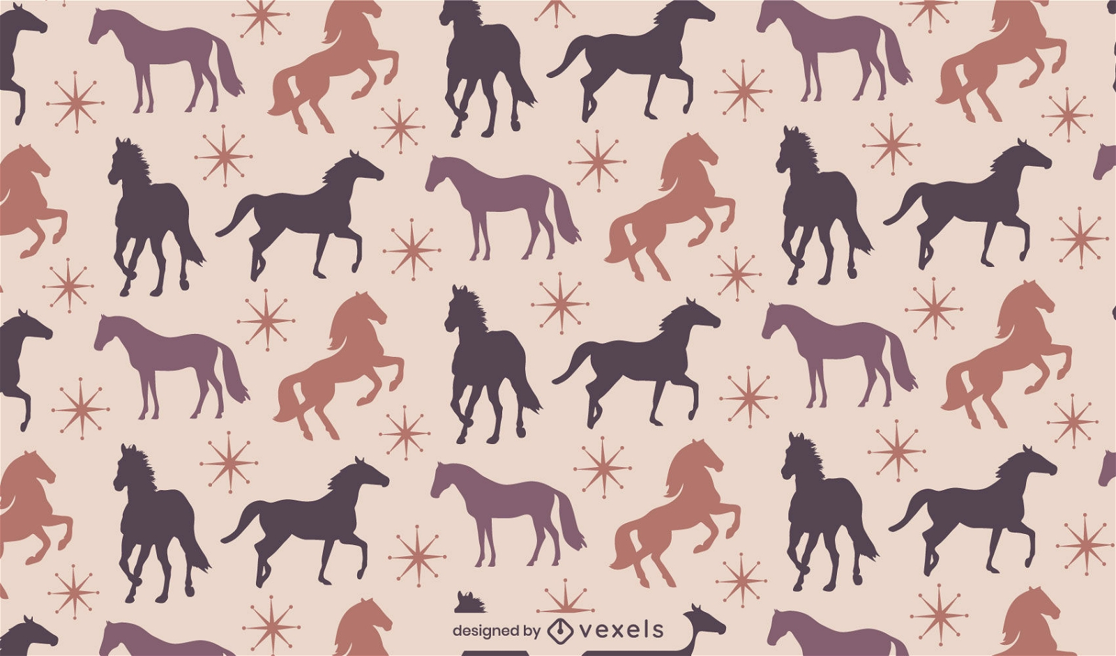 design de padrão de silhueta de cavalo