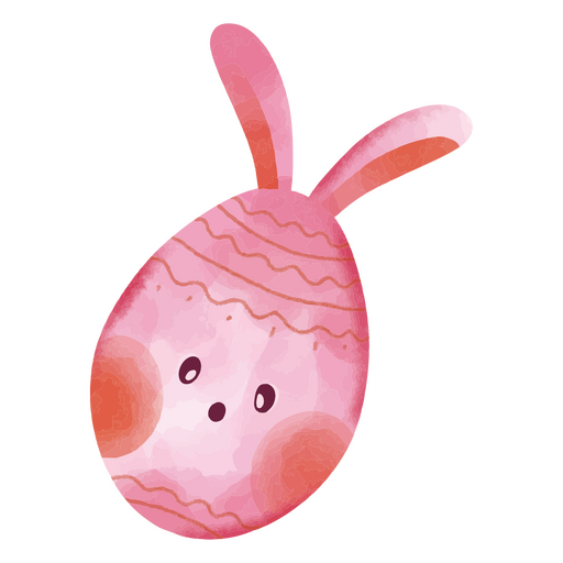 Pink bunny egg PNG Design