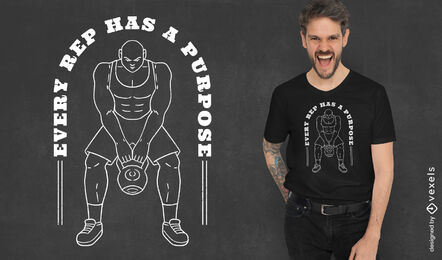 Gym reps quote t-shirt design