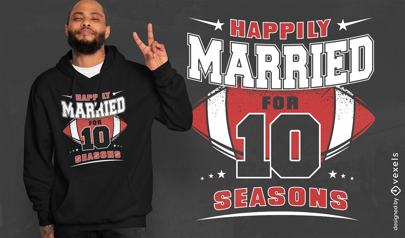 Football and marriage t-shirt design
