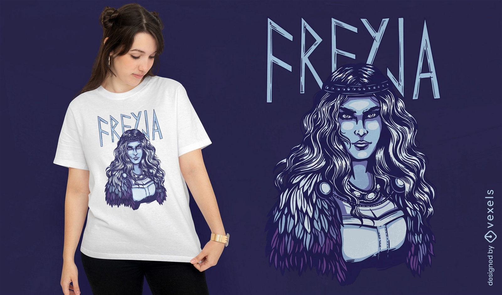 Norse goddess t-shirt design 