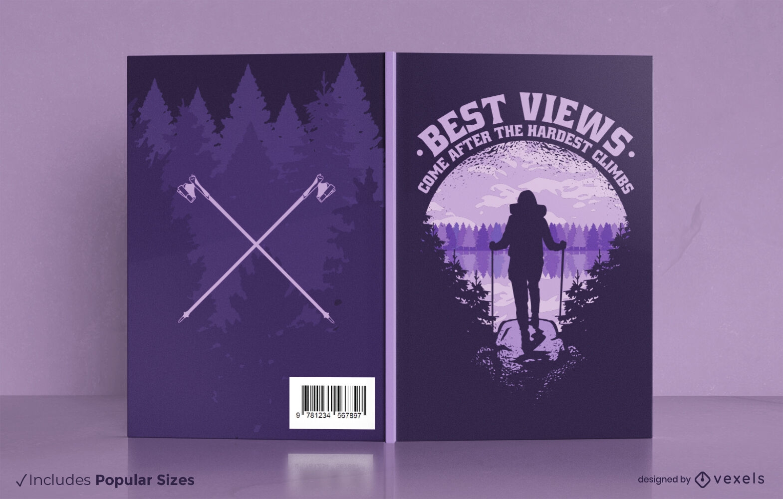 Buchcover-Design zum Wandern in den Bergen