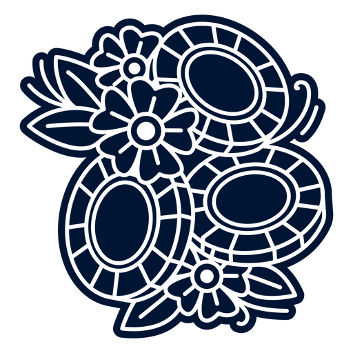 Schwarzes Pokerchip-Bouquet-Symbol PNG-Design