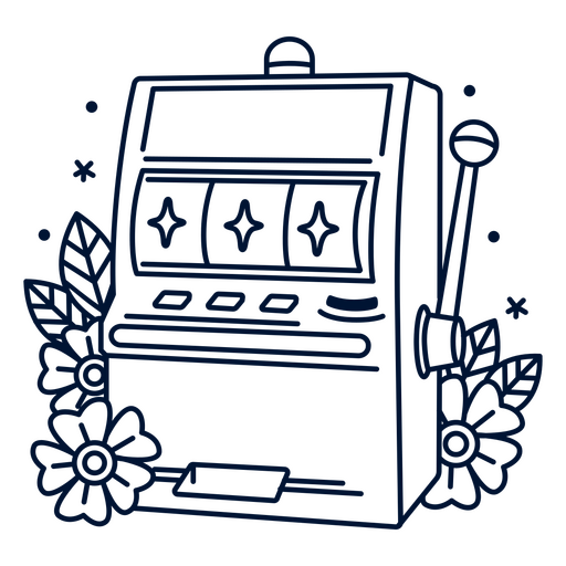 Slot machine with flowers icon PNG Design