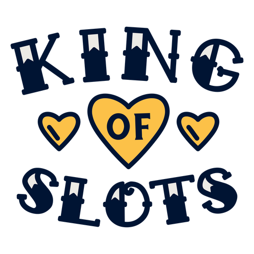 Logotipo del casino rey de las tragamonedas Diseño PNG