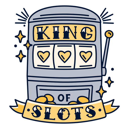 King of slots casino design PNG Design