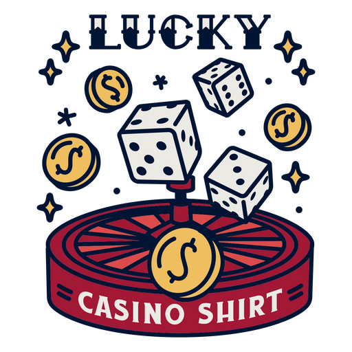 Lucky casino shirt png PNG Design